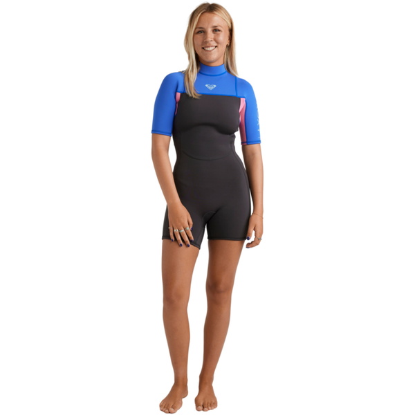 2026 Roxy Frauen Prologue+ 2mm Rückenreißverschluss Shorty Neoprenanzug 26BW253502 - Cobalt